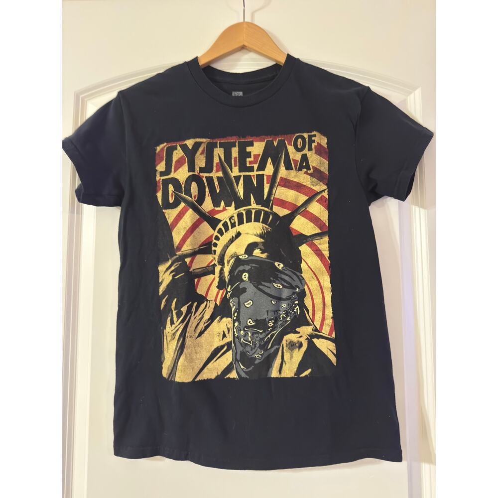 Official System Of A Down Liberty Bandit Black Graphic Band T-Shirt - Small